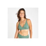 Decathlon Kadın Sporcu Kesim V Yaka Bikini Üstü, Haki, 80C