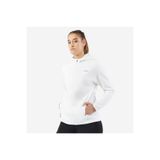 DECATHLON Kadın Tenis Sweatshirtü, Fermuarlı Yaka, Kanguru Cepli, Beyaz, 38 Beden