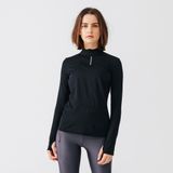 Decathlon Kalenji Warm Uzun Kollu Siyah Kadın Koşu T-shirt