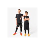 Decathlon Kipsta Çocuk Futbol Kısa Kollu Termal İçlik, Siyah, Keepdry 500, 14-15 Yaş