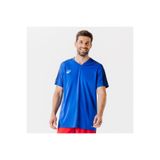Decathlon Kipsta Yetişkin Mavi Kısa Kollu Futbol Forması, V Yaka, Unisex, S Beden