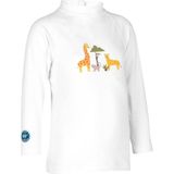 Decathlon Nabaiji Bebek Uv Korumalı Uzun Kollu Tişört - Savan Baskılı - Beyaz - 1,5 Yaş