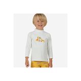 Decathlon Nabaiji Bebek UV Korumalı Uzun Kollu Tişört, Savan Baskılı, Beyaz, 18 Ay