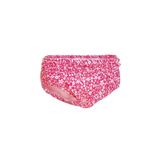 Decathlon Nabaiji Bebek Yıkanabilir Bikini Altı, Neon Mercan/Beyaz, Çiçek Desenli, 18-24 Ay