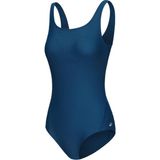 Decathlon Nabaiji Kadın U Kesim Sırt Detaylı Mayo Mavi Heva 40 Beden Esnek Kumaş ile Rahat Kullanım