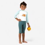 Decathlon Nabaiji Kız Çocuk UV Korumalı Uzun Kollu Wetsuit Mavi Baskılı Modeli 2 - 3 Yaş