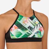 Decathlon Olaian Baha 900 Çapraz Sırt Detaylı Yeşil Kız Çocuk Bikini Üstü