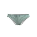 Decathlon Olaian Kadın Standart Kesim Bikini Altı, Yeşil/Beyaz, Çizgili, 44 Beden
