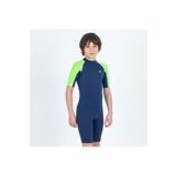 Decathlon Olaian Yulex 100 1.5 mm Mavi Yeşil Çocuk Sörf Shorty