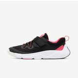 Decathlon Playful Fast Siyah Pembe Cırt Cırtlı ve Elastik Bağcıklı Çocuk Spor Ayakkabı