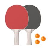 Decathlon Pongori PPR 100 Küçük Boy 2 Adet Raket + 3 Adet Top Masa Tenisi Seti