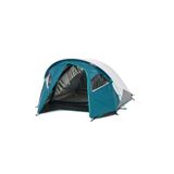 Decathlon Quechua 3 Kişilik Kamp Çadırı MH100 XL Fresh & Black, Buzlu Kahve/Gri/Koyu Turkuaz Yeşili