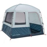 Decathlon Quechua Arpenaz Base 6 Kişilik UV Korumalı Su Geçirmez Gölgelik – 6,25 m², 2,15 m, Fiberglas Direkli, Koyu Petrol Mavisi/Açık Nil Yeşili