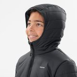 Decathlon Quechua Çocuk Outdoor Hibrit Şişme Mont - 7/15 Yaş - Siyah - Gri - Siyah - 10 - 11 Yaş