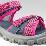 Decathlon Quechua Çocuk Sandalet Mavi/Pembe Hafif EVA Tabanlı 112 Gram 26-27 Numarada - Gri - Fuşya