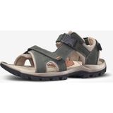 Decathlon Quechua Erkek Outdoor Sandalet - Deri - Haki/Turuncu - nh500 - Koyu Yeşil