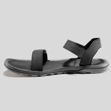 Decathlon Quechua Erkek Sandalet - Siyah - NH50 - Siyah Gri Gümüş