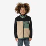 Decathlon Quechua NH 900 Bej Siyah Yeşil Çocuk Outdoor Polar Mont