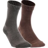 Decathlon Solognac Avcılık Çorabı - 2 Çift - Act 100 - 41 - 43 - Yeşil - Kum Kahverengi