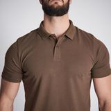 Decathlon Solognac Erkek Avcılık Polo Tişörtü - Kahverengi - 100 - 2XL - Koyu Kahverengi