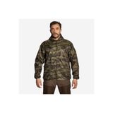 Decathlon Solognac Erkek Yağmurluk, Kamuflaj Deseni, Yeşil, XL Beden