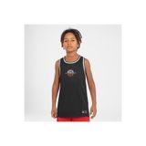 Decathlon Tarmak Çocuk Çift Taraflı Kolsuz Basketbol Forması, Siyah/Kırmızı, 8-9 Yaş