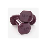 Decathlon Tek Ebat Domyos 1,5 Kg Dambıl X2 - Fitness Hafif Antrenman Dambıl Seti Mor 1,5 Kg Döküm