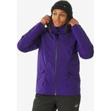 Decathlon Wedze Kadın Kayak/Snowboard Montu Jkt 500 Mor Renk Su Geçirmez 10000 mm Özellikli Polyester - Mor - Siyah