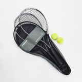 Decathlon Yetişkin Tenis Seti - 2 Raket / 2 Top / 1 Kılıf - Essential Hobi Amaçlı Kullanım İçin Hafif Yapı - Gri