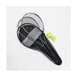 Decathlon Yetişkin Tenis Seti Essential 2 Raket 2 Top 1 Kılıf Siyah Renk Hafif 270 g Alüminyum Çerçeve