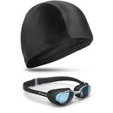 Decathlon - Yüzücü Havuz Deniz Gözlüğü Kumaş Siyah Bone