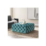 DeccoStil Kapitoneli Kare Puf/bench/orta Sehpa 100*100 Cm Yükseklik 40 Cm