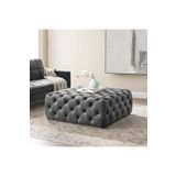 DeccoStil Kapitoneli Kare Puf/bench/orta Sehpa 90*90cm Yükseklik 40 Cm