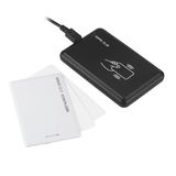 Decdeal-1 125 KHz ve 13.56 MHz USB Yakınlık ve Temassız Akıllı RFID Kart Okuyucu MIFARE EM için Çift Frekanslı Programlanabilir Masaüstü Kart Okuyucu