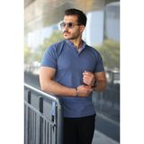 De'charme Erkek Hakim Yaka Dokuma Pamuklu Kumaş Kısa Kollu Tişört