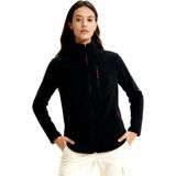 Dechers Kadın Extreme Rüzgar Geçirmez Cepli Outdoor Tam Fermuarlı Polar Ceket W223-23 - 2XL - Siyah