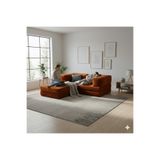 DECHOME 160X160 Köşe Takımı | Yeny Fitilli Kadife | Köşe Koltuk | Modüler Köşe Takımı | Yataklı L Koltuk