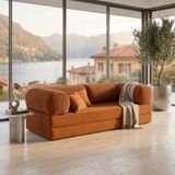 Dechome Mininest 160×80 Modüler 2 Kişilik Koltuk | Yatak Olabilen Tasarım | Çıkarılabilir ve Yıkanabilir Kılıf | Küçük Alanlar Için - Turuncu