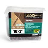 Deck Plus Ahşap Vidalar, Kahverengi Dış Vidalar, 3" x # 10, 5 lb