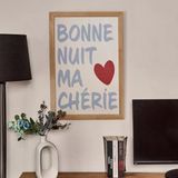 Deco Bold Hearts Duvar Panosu - Mavi - 40X60 Cm