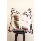 Deco Çizgi Desenli Minimal Modern Kırlent Kılıfı - 45 x 45 cm - Kiremit