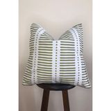 Deco Çizgi Desenli Minimal Modern Kırlent Kılıfı - 45 x 45 cm - Yeşil