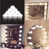 Deco Elit 10 Lu Hollywood Tarzı Makyaj Masası Banyo Aynası Aydınlatma Beyaz LED Lamba Ölçü 4,5x4,5x5 cm