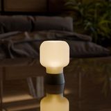 DECO FABRİCA Modern Gündoğumu Masa Lambası, Renk Geçişli Dekoratif Abajur, Meditasyon ve Yatak Odası İçin Huzurlu Aydınlatma
