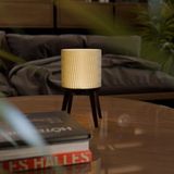 DECO FABRICA Modern Latte Tripod Masa Lambası – İskandinav Tasarım Renk Geçişli Abajur | Yatak Odası & Ofis İçin Dekoratif Aydınlatma | E14 Duylu Minimalist Lamba