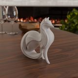 DECO FABRICA Modern Tilki Biblo – Geometrik Hayvan Figürü Heykeli | İskandinav Ev Dekoru, Kitaplık ve Raf Süsü, Estetik Hediyelik Obje