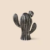 Deco Kaktüs Dekoratif Obje - Siyah / Gümüş