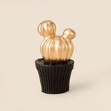 Deco Mini Saksılı Kaktüs Dekoratif Obje - Siyah / Gümüş
