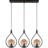 Deco Modern Tasarım Cafe - Mutfak - Salon - Yemek Masası Üstü Renk Camlı Sıralı 3 Lü Avize