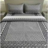 Deco Motifli Nevresim Takımı - Siyah - Beyaz - 200 x 230 cm
